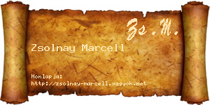 Zsolnay Marcell névjegykártya